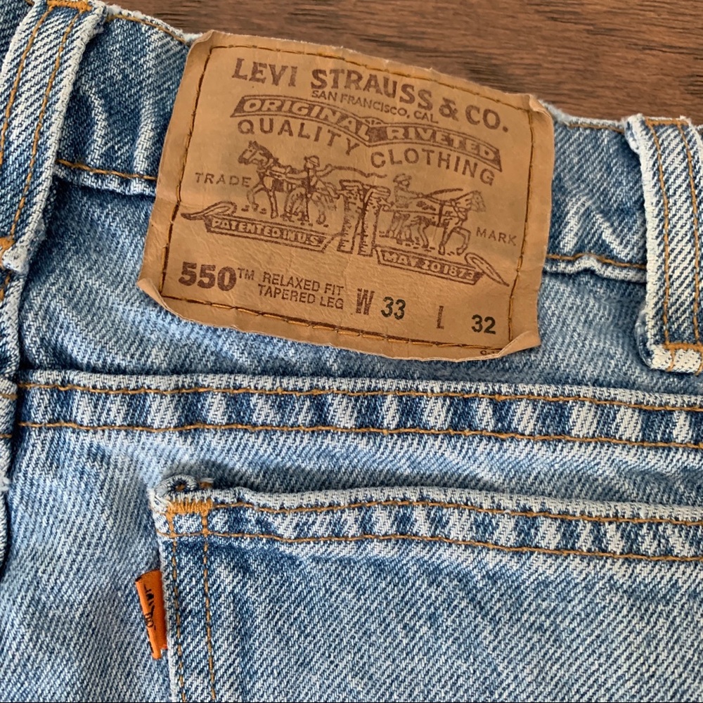 Vintage Levi's 550 Orange Tab Light Blue 28 29 - Picture 3 of 8